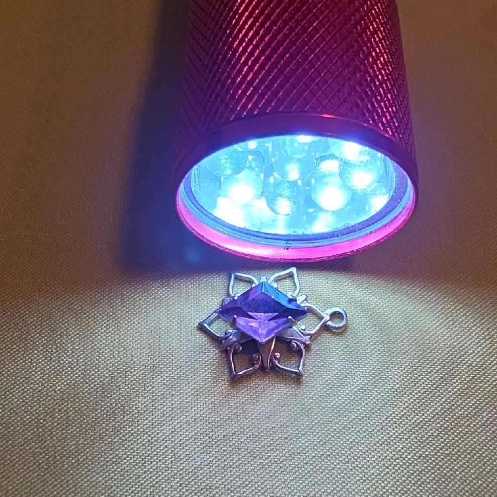 Vintage, Likely Amethyst, Pendant โช๏ธ Central Faceted Purple Gemstone